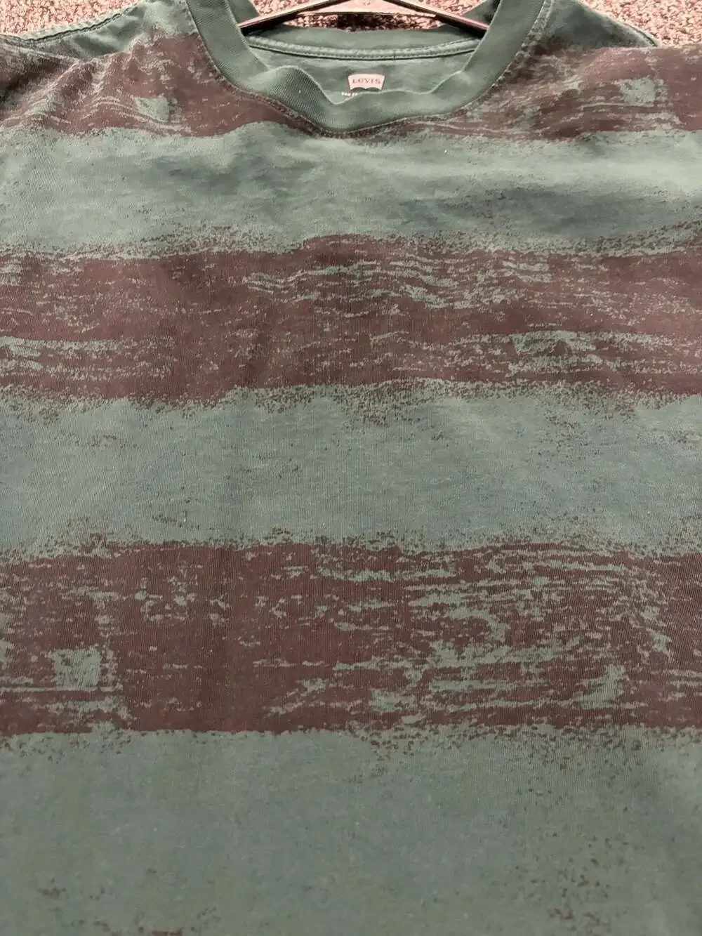 Levi's Men's Relaxed Fit Long Sleeve Distressed Stripe Graphic T-Shirt
